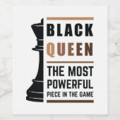 Black Queen das mächtigste Stück in Game 2 Weinetikett (Einzelnes Label)