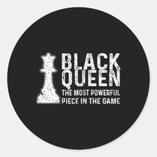 Black Queen das mächtigste Stück in Game Wo Runder Aufkleber