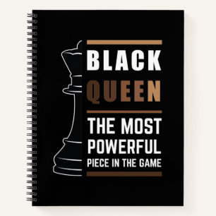 Black Queen das mächtigste Stück in Spiel 1 Notizblock