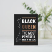 Black Queen das mächtigste Stück in Spiel 1 Postkarte (Stehend Vorderseite)