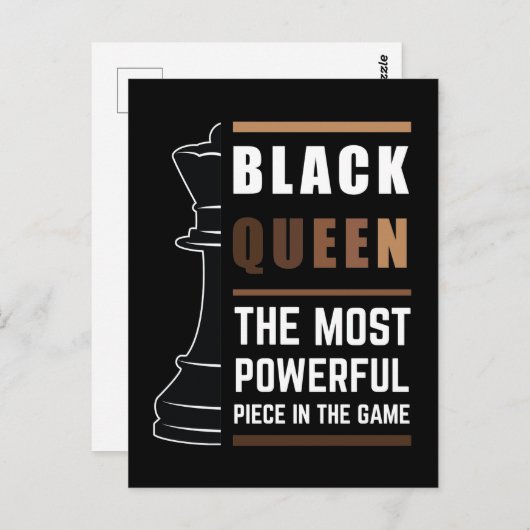 Black Queen das mächtigste Stück in Spiel 1 Postkarte (Vorne/Hinten)