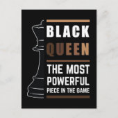 Black Queen das mächtigste Stück in Spiel 1 Postkarte (Vorderseite)