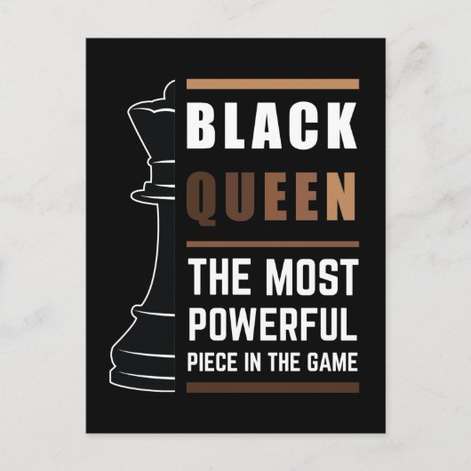 Black Queen das mächtigste Stück in Spiel 1 Postkarte (Vorderseite)