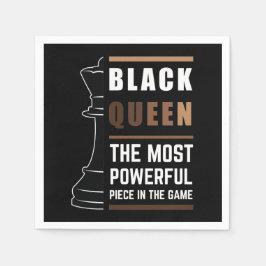 Black Queen das mächtigste Stück in Spiel 1 Serviette