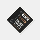 Black Queen das mächtigste Stück in Spiel 1 Serviette (Ecke)