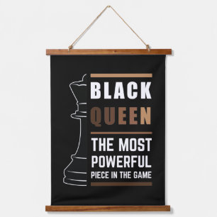 Black Queen das mächtigste Stück in Spiel 1 Wandteppich Mit Holzrahmen
