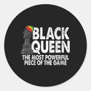 Black Queen die mächtigste schwarze Geschichte Runder Aufkleber