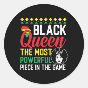 Black Queen die mächtigste schwarze Geschichte Runder Aufkleber