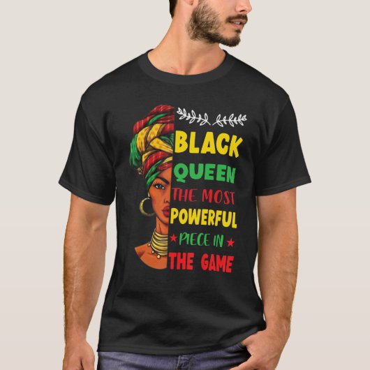 Black Queen die mächtigste schwarze Geschichte T-Shirt (Vorderseite)