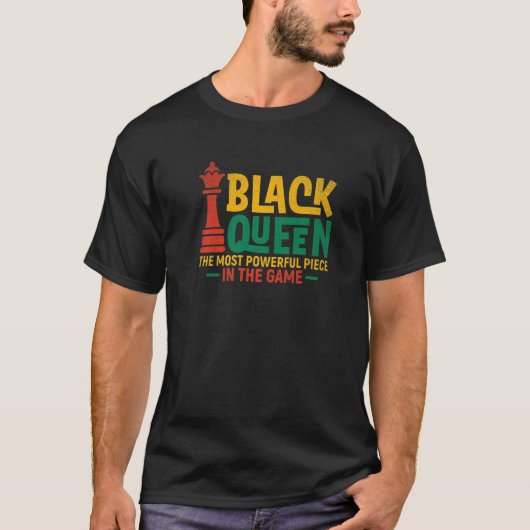 Black Queen die mächtigste schwarze Geschichte T-Shirt (Vorderseite)
