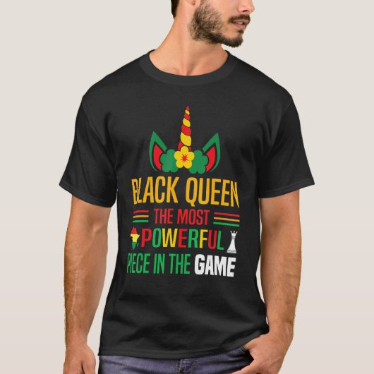 Black Queen die mächtigste schwarze Geschichte T-Shirt (Vorderseite)