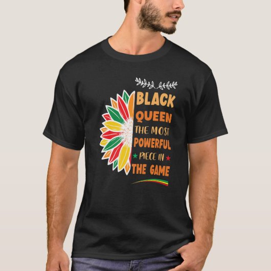 Black Queen die mächtigste schwarze Geschichte T-Shirt (Vorderseite)