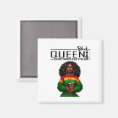 Black Queen die mächtigste Spielfigur - Magnet (Vorderseite/Rückseite)