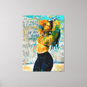 Black Queen Dreadlock Canvas Print Wall Art Leinwanddruck
