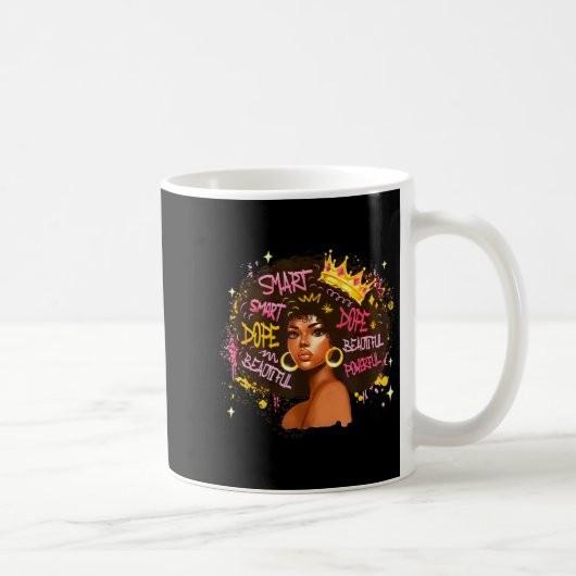 Black Queen Dripng Afro Melanin Black History Mont Kaffeetasse (Rechts)