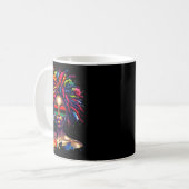 Black Queen Dripng Afro Melanin Black History Mont Kaffeetasse (Vorderseite Links)