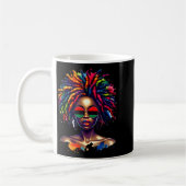 Black Queen Dripng Afro Melanin Black History Mont Kaffeetasse (Links)