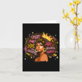 Black Queen Dripng Afro Melanin Black History Mont Karte (Gelbe Blume)