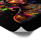 Black Queen Dripng Afro Melanin Black History Mont Poster (Ecke)