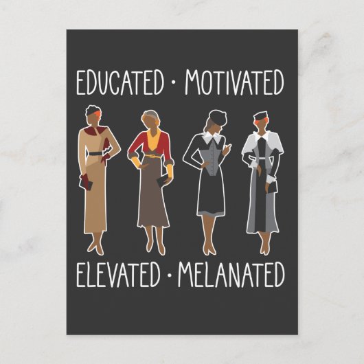 Black Queen Educated Motiviated African American Postkarte (Vorderseite)