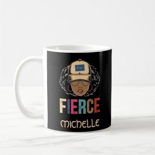 Black Queen | Fierce | Schwarze Frau Kaffeetasse (Links)