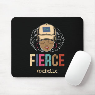 Black Queen Fierce Schwarze Frau Mousepad