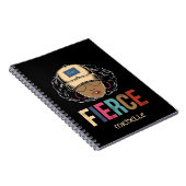 Black Queen | Fierce | Schwarze Frau Notizblock (Rechte Seite)