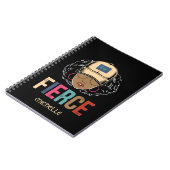Black Queen | Fierce | Schwarze Frau Notizblock (Linke Seite)