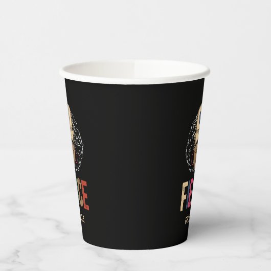 Black Queen | Fierce | Schwarze Frau Pappbecher (Links)