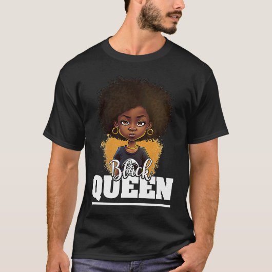 Black Queen For Proud African American Black Histo T-Shirt (Vorderseite)