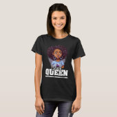 Black Queen For Proud African American Black Histo T-Shirt (Vorne ganz)