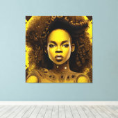 Black Queen Goddess Sista Women Melanin Sista Afro Leinwanddruck (Insitu (Holzboden))