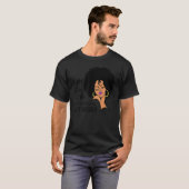Black Queen Lady Curly Natural Afro African Americ T-Shirt (Vorne ganz)