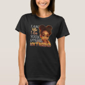 Black Queen Lady Curly Natural Afro African Americ T-Shirt (Vorderseite)