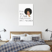 Black Queen Lady Curly Natural Afro African Leinwanddruck (Insitu (Schlafzimmer))