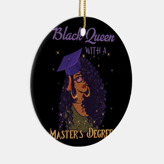 Black Queen Masters Degree Abschluss Keramik Ornament (Rechts)