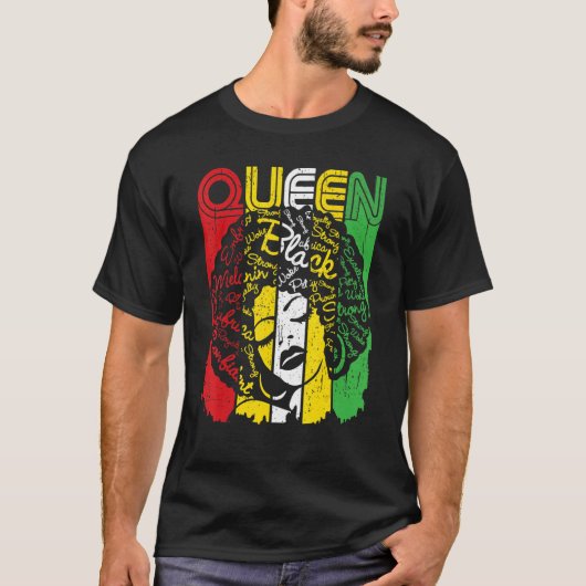 Black Queen Melanin African Black History Black Gi T-Shirt (Vorderseite)