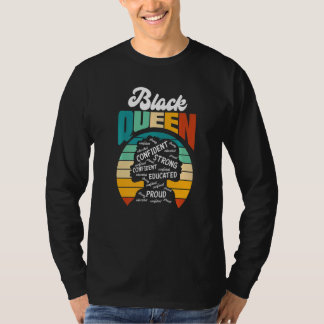 Black Queen Melanin Afro American Black American T-Shirt