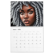 Black Queen Melanin Afrocentric Sista Dreads Locs Kalender (Mär 2026)