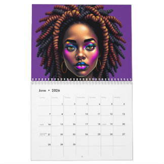 Black Queen Melanin Afrocentric Sista Dreads Locs Kalender
