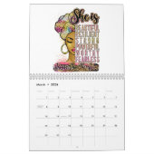 Black Queen Melanin Brown Skin Sista Magie Kalender (Mär 2026)