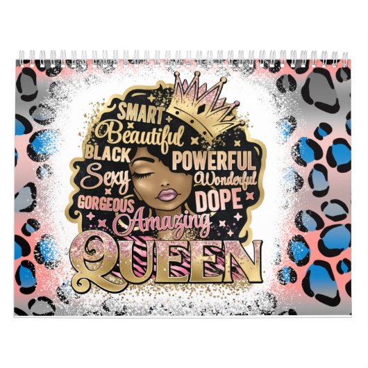 Black Queen Melanin Brown Skin Sista Magie Kalender (Titelbild)