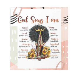 Black Queen Melanin Brown Skin Sista Magie Notizblock