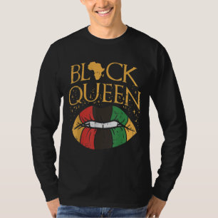 Black Queen Melanin Lips Africa Prix History BLM T-Shirt