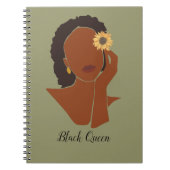 Black Queen, Melanin Queen Afroamerikaner Notizblock (Vorderseite)