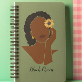 Black Queen, Melanin Queen Afroamerikaner Notizblock