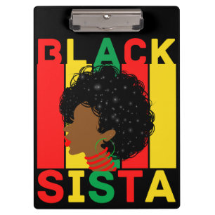 Black Queen Melanin Sista Liebe Klemmbrett