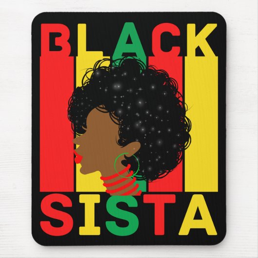 Black Queen Melanin Sista Liebe Mousepad (Vorne)