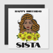 Black Queen Melanin Sista Magnetkarte (Vorne/Hinten)