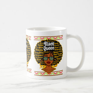 Black Queen Melanin Woman Juneteenth Sista Queens Kaffeetasse